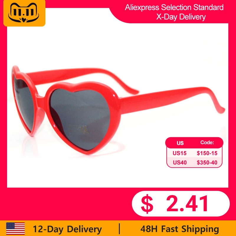 Heart Shape Lights Sunglasses